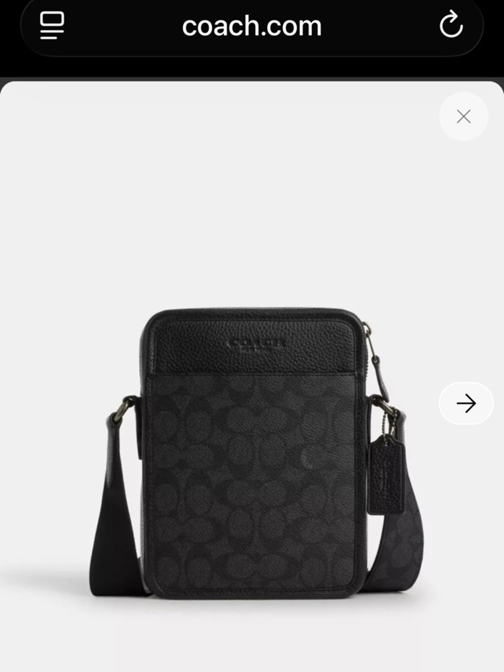Coach Black Signature Crossbody Messenger